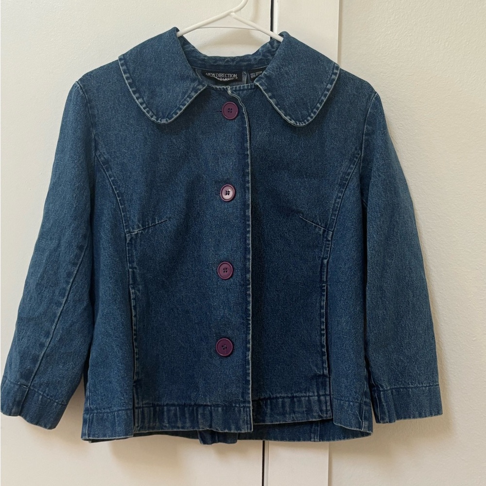Vintage 100% cotton peter pan collar jacket